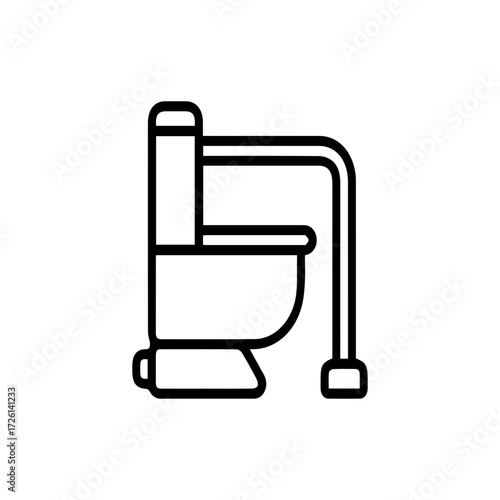 Accessible toilet with bar