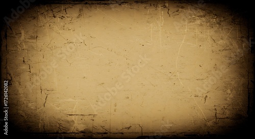 Aged textured background with vintage grunge appearance and dark vignette edges