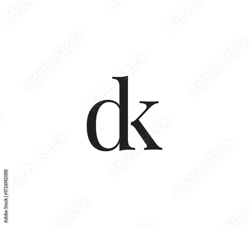 Elegant Serif Monogram Logo with Overlapping Initial Letters – Vintage and Modern Branding Design dk