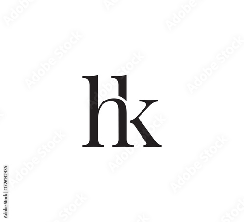 Elegant Serif Monogram Logo with Overlapping Initial Letters – Vintage and Modern Branding Design hk