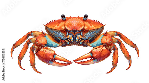 crab on white