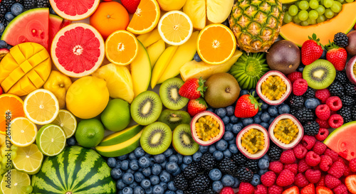 Wallpaper Mural Colorful Mixed Fruit Background Torontodigital.ca