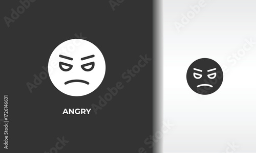 Angry Vector, Icon Or Logo Sign Isolated Symbol Illustration