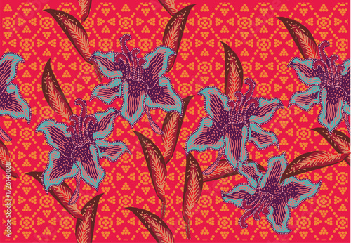 Batik Indonesian: is a technique of wax-resist dyeing applied to whole cloth, or cloth made using this technique originated from Indonesia.