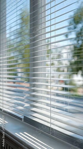 Wallpaper Mural White Blinds With City View Torontodigital.ca