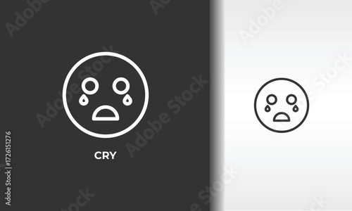 Cry Vector, Icon Or Logo Sign Isolated Symbol Illustration