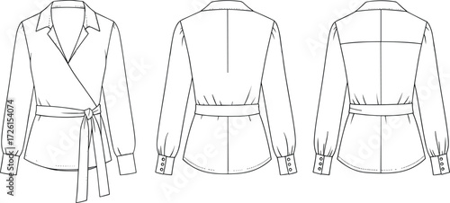 Mega set of stylish women's formal evening gowns and wide-leg jumpsuits technical flat sketch vector illustration bundle featuring various necklines and \