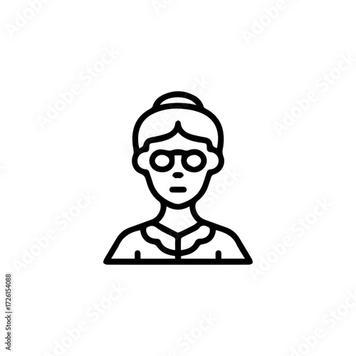Elderly woman illustration