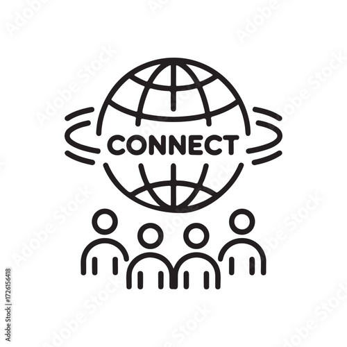 Community Collaboration and Worldwide Communication Concept