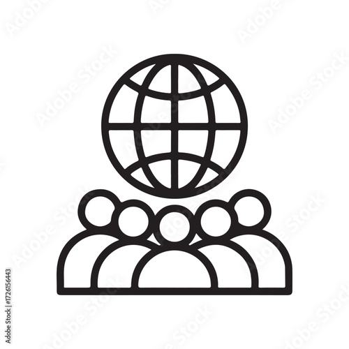 Community Collaboration and Worldwide Communication Concept