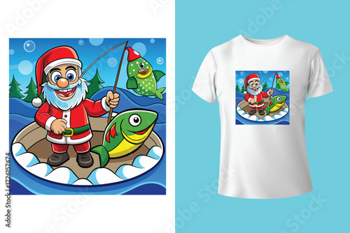 Dabbing Through The Snow T-shirt Design | Awesome Christmas Dabbing T-shirt design