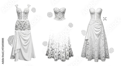 Elegant White Lace Dresses Collection