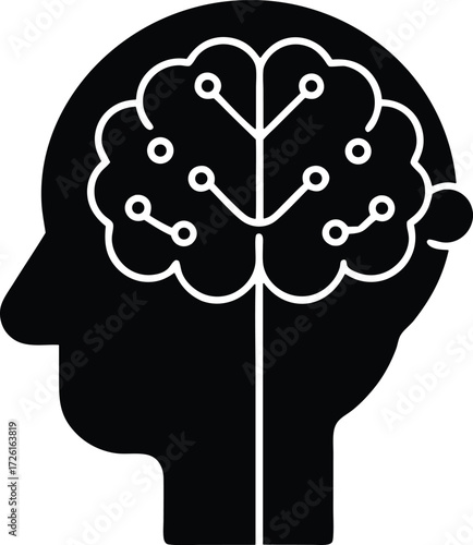 Cognitive thinking vector icon 2.eps