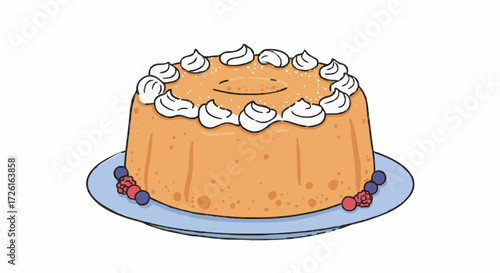 Vector illustration national angel food cake day