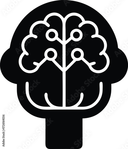 Cognitive thinking vector icon.eps