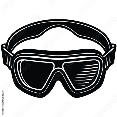 safety goggles  isolated on white background (1).eps
