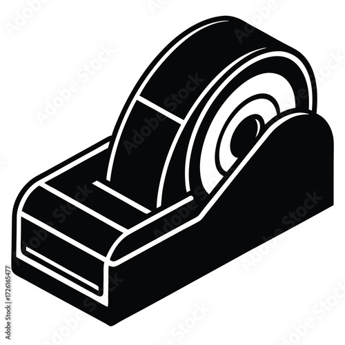 scotch tape dispenser on white background.eps