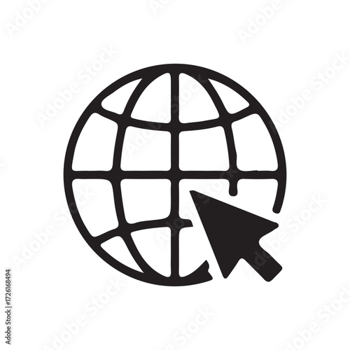 Internet symbol Go to web Icon. www icon Web click icon. Vector Illustration eps 10