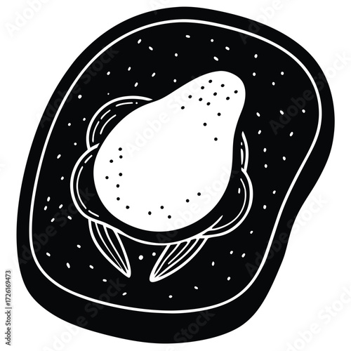 vibrant green avocado toast with a sunny egg on a  (1).eps