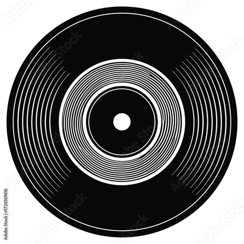 vinyl record flat design vector illustration on wh (1).eps
