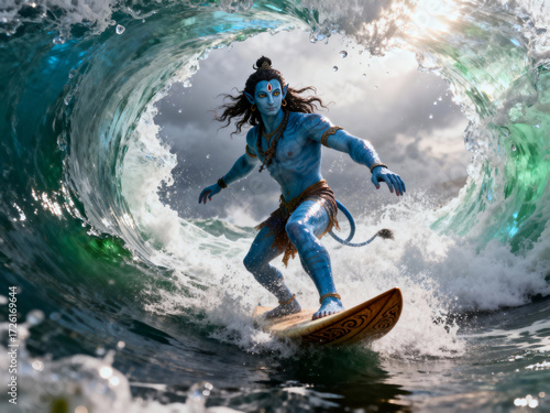 shiva surfing