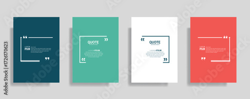 Modern quote template collection offering vibrant color options for professional presentations and marketing materials that inspire effective communication