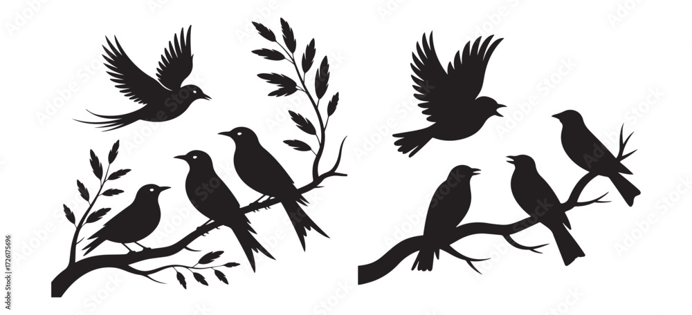Fototapeta premium Simple Songbird Vector Artwork