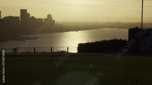 Sunrise on Kings Park in the morning.