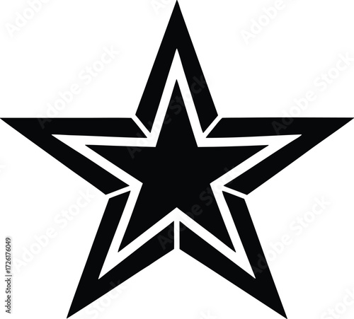 Creative star vector icon.