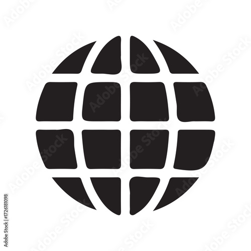 Website, globe icon set. Browser globe outline icons. Vector Illustration eps 10