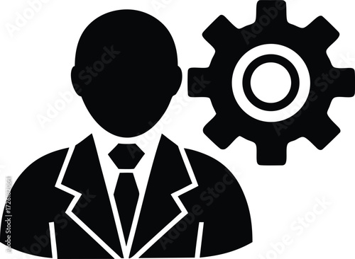 Inventor gear vector icon