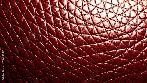 Glossy crimson reptile skin texture with triangular pattern and