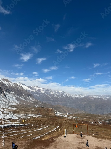 mountain landscape with blue sky
