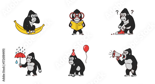 Animal Friends in Fun: Pandas and Monkey Moments