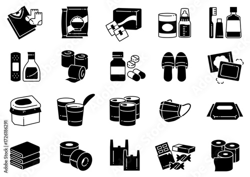 災害・防災アイコン05　Disaster Prevention icons