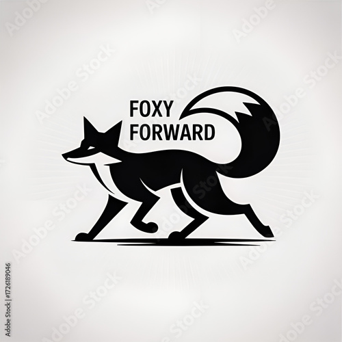 Abstract vector silhouette Fox icon