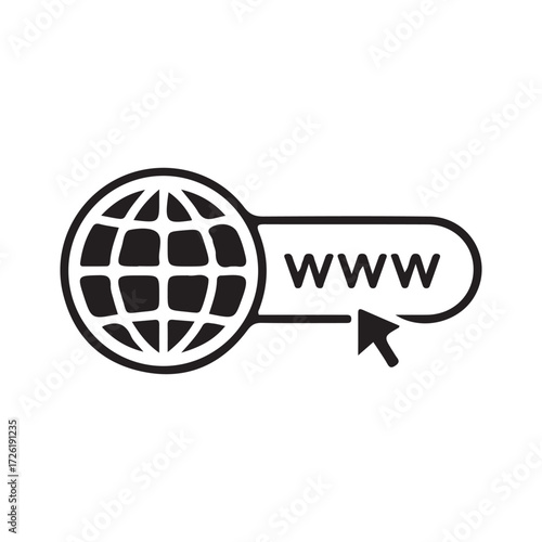 WWW Globe Icon. Web icons vector eps 10