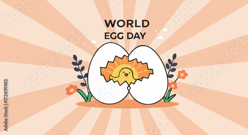 Vector illustration world egg day