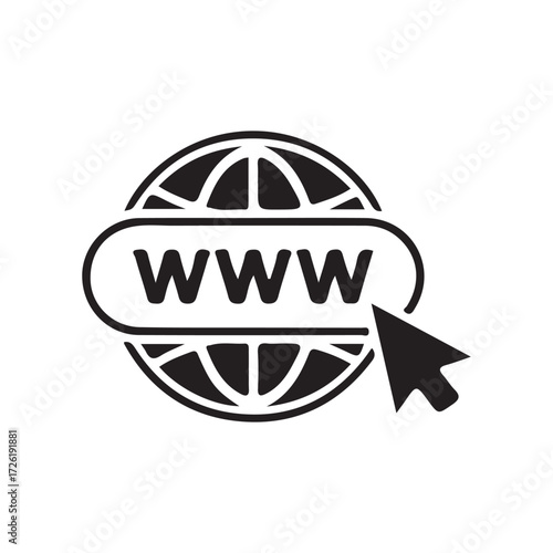 Website Icon. Vector www icon. World Wide Web Symbol. vector Illustration eps 10