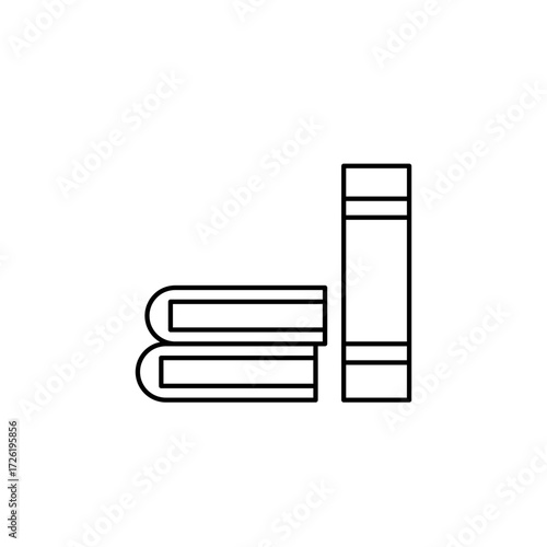 Books Outline Vector Icon
