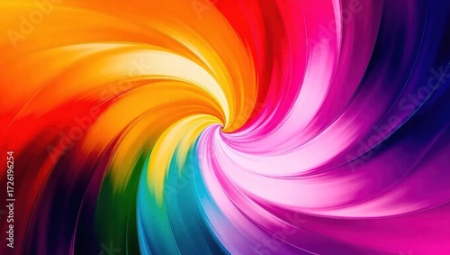 Vibrant Rainbow Swirl: A Kaleidoscope of Color and Motion