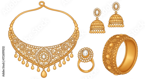 Vector collection of essential Indian festival elements Diwali lamp, Holi colors, Rakhi bracelet, and a festive kite. Perfect for cultural celebration graphics and designs