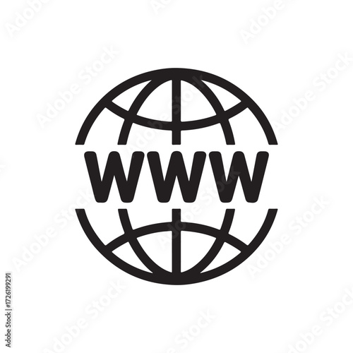 Website Icon. Vector www icon. World Wide Web Symbol. vector Illustration eps 10