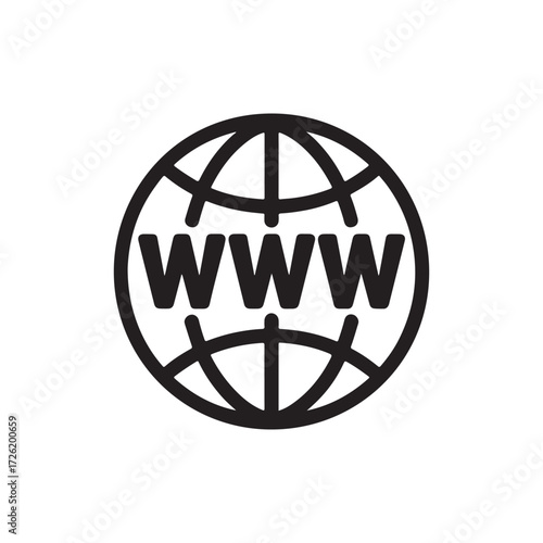 Website Icon. Vector www icon. World Wide Web Symbol. vector Illustration eps 10
