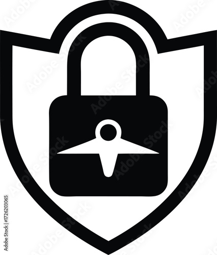 Travel lock vector icon.