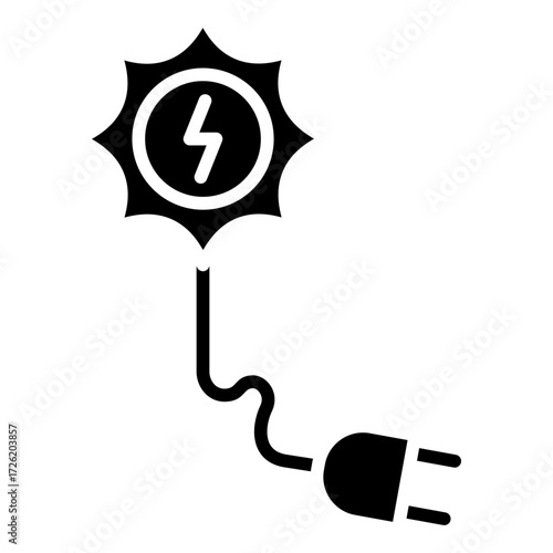 Solar Plug Glyph Icon