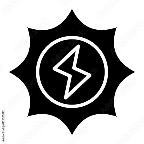 Solar Energy Glyph Icon