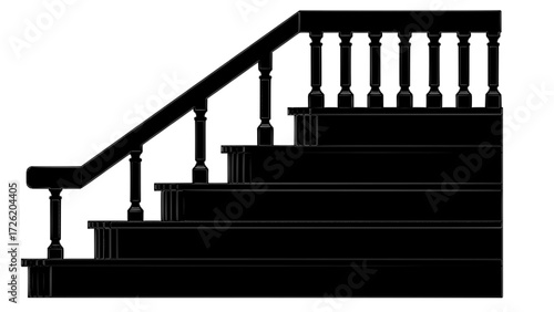 Staircase Balustrade Designs 2D vector