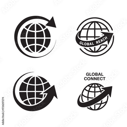 globe icon set