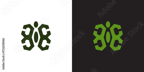 Unique green spider logo design with a modern twist for branding, nature-inspired ventures, eco-friendly businesses, and creative projects needing a distinctive icon